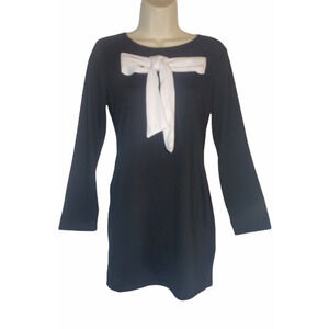 Leadingstar Dress Black White Long Sleeve Pockets Size S